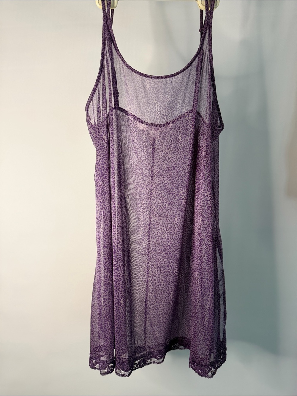 Victoria's Secret Purple Sheer Lace Chemise